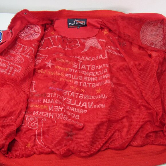 Big Boy Swac Southwestern Athletic Conference Jacket Red Alabama Varsity Men 2XL - Picture 5 of 15